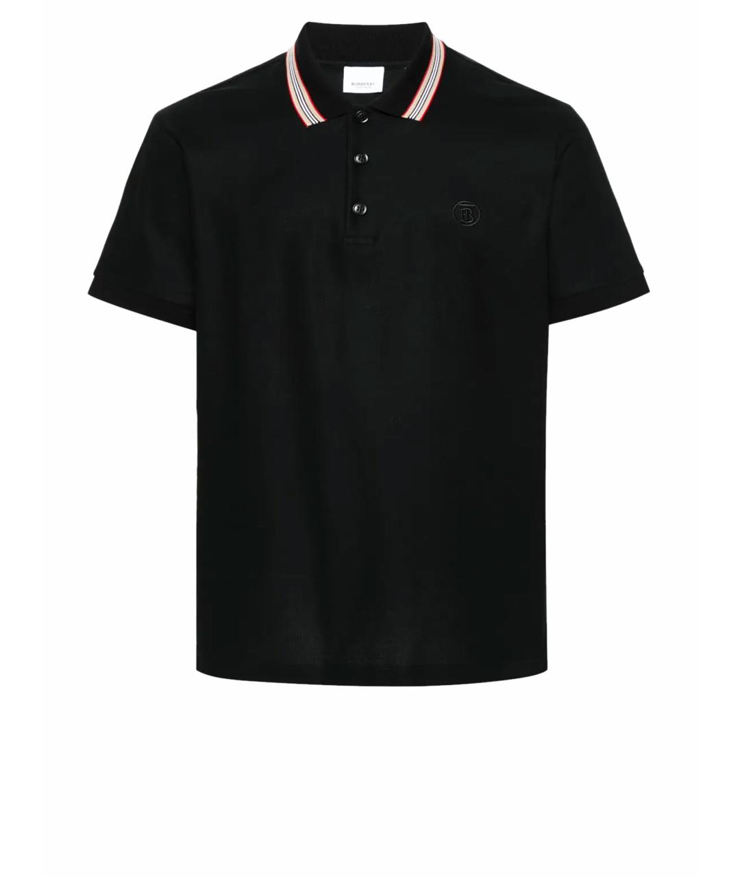 BURBERRY Черная хлопковая футболка, фото 1