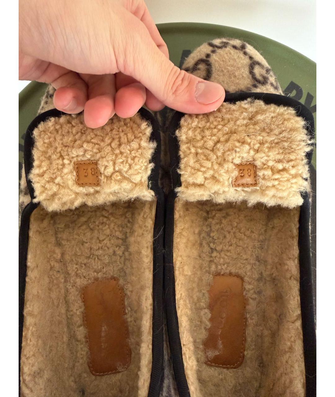 GUCCI Бежевые лоферы, фото 4