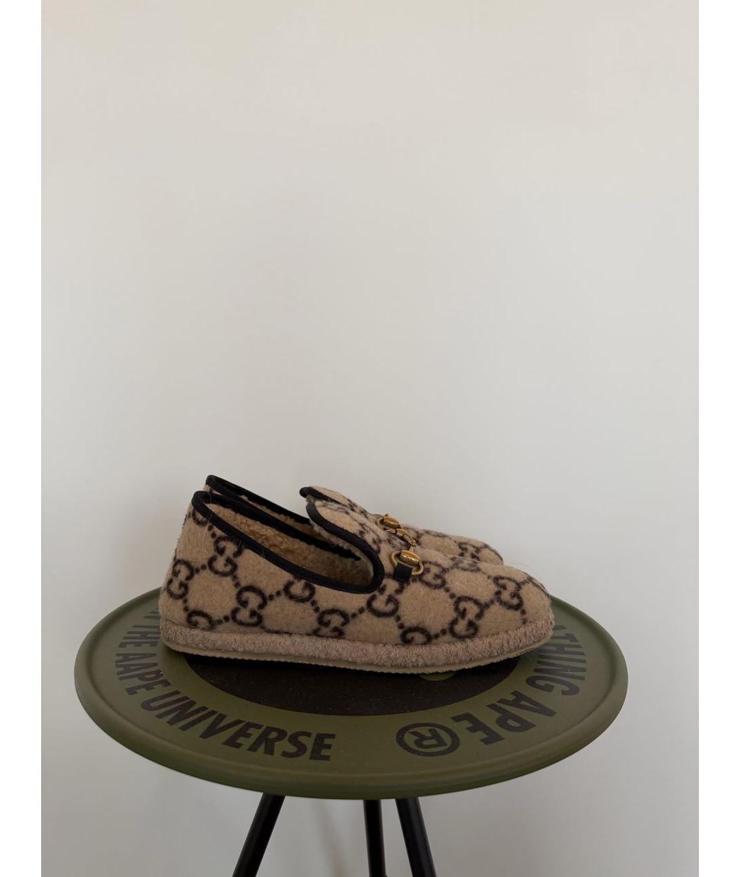 GUCCI Бежевые лоферы, фото 5