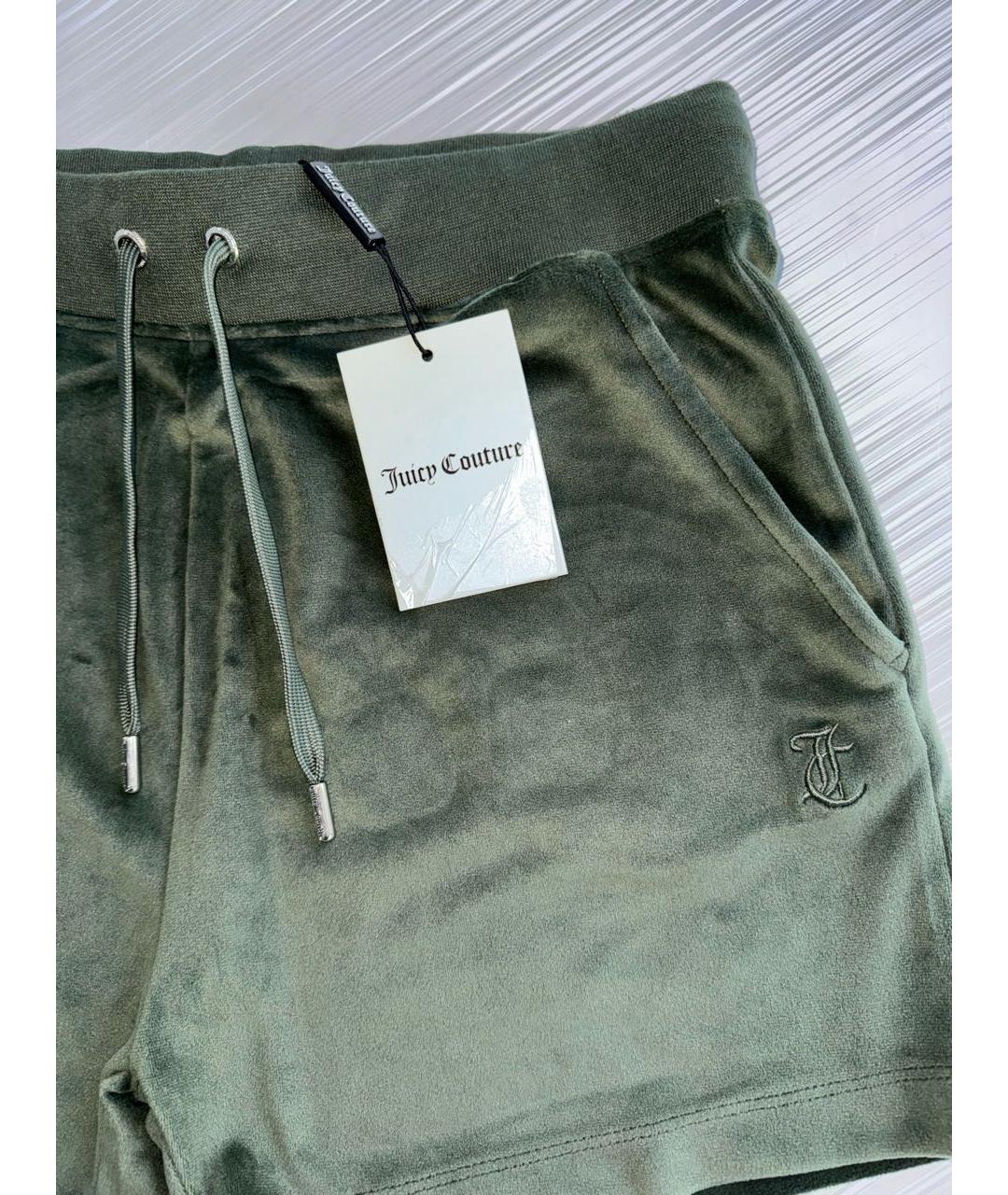 JUICY COUTURE Зеленые полиэстеровые шорты, фото 4