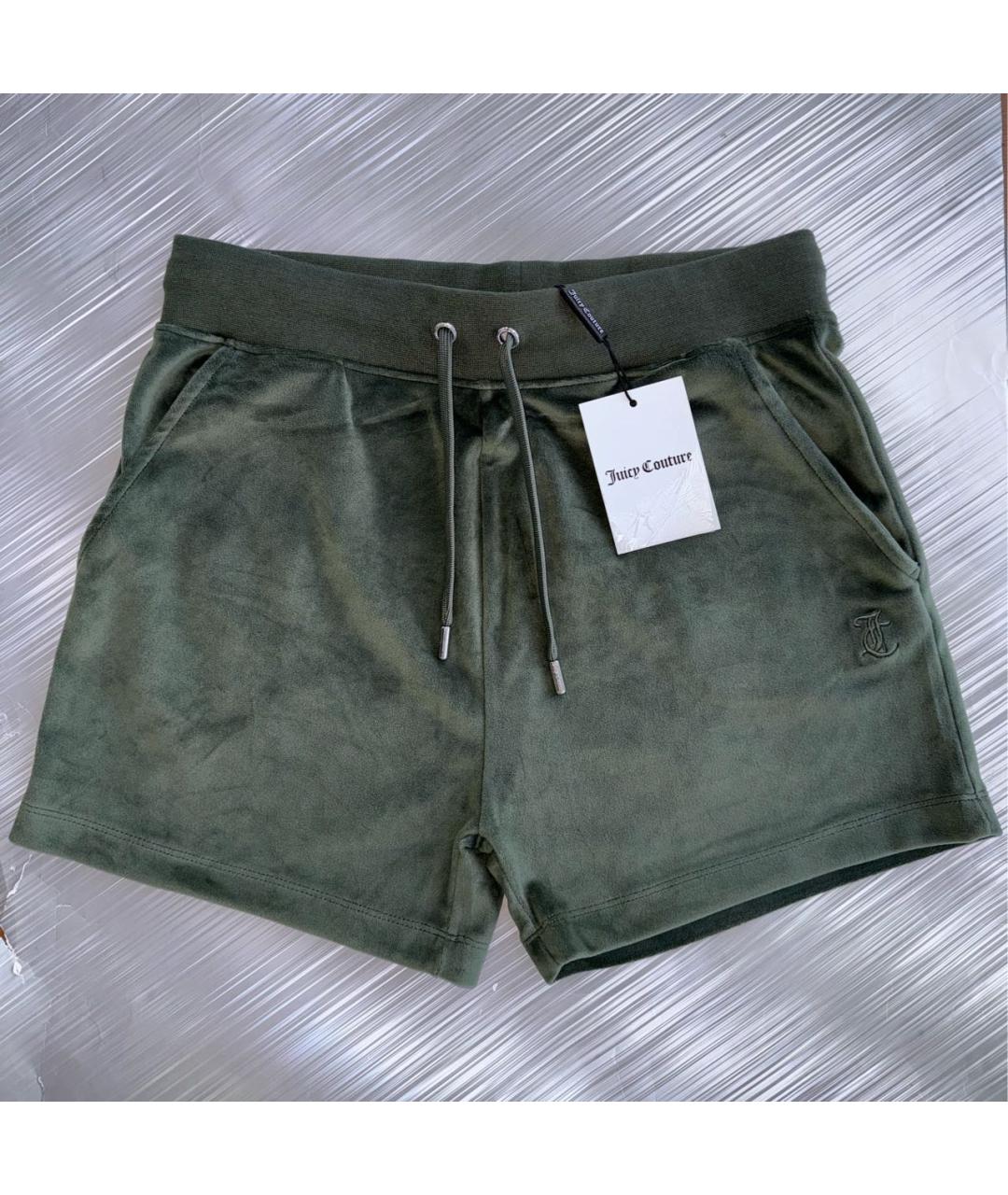 JUICY COUTURE Зеленые полиэстеровые шорты, фото 6