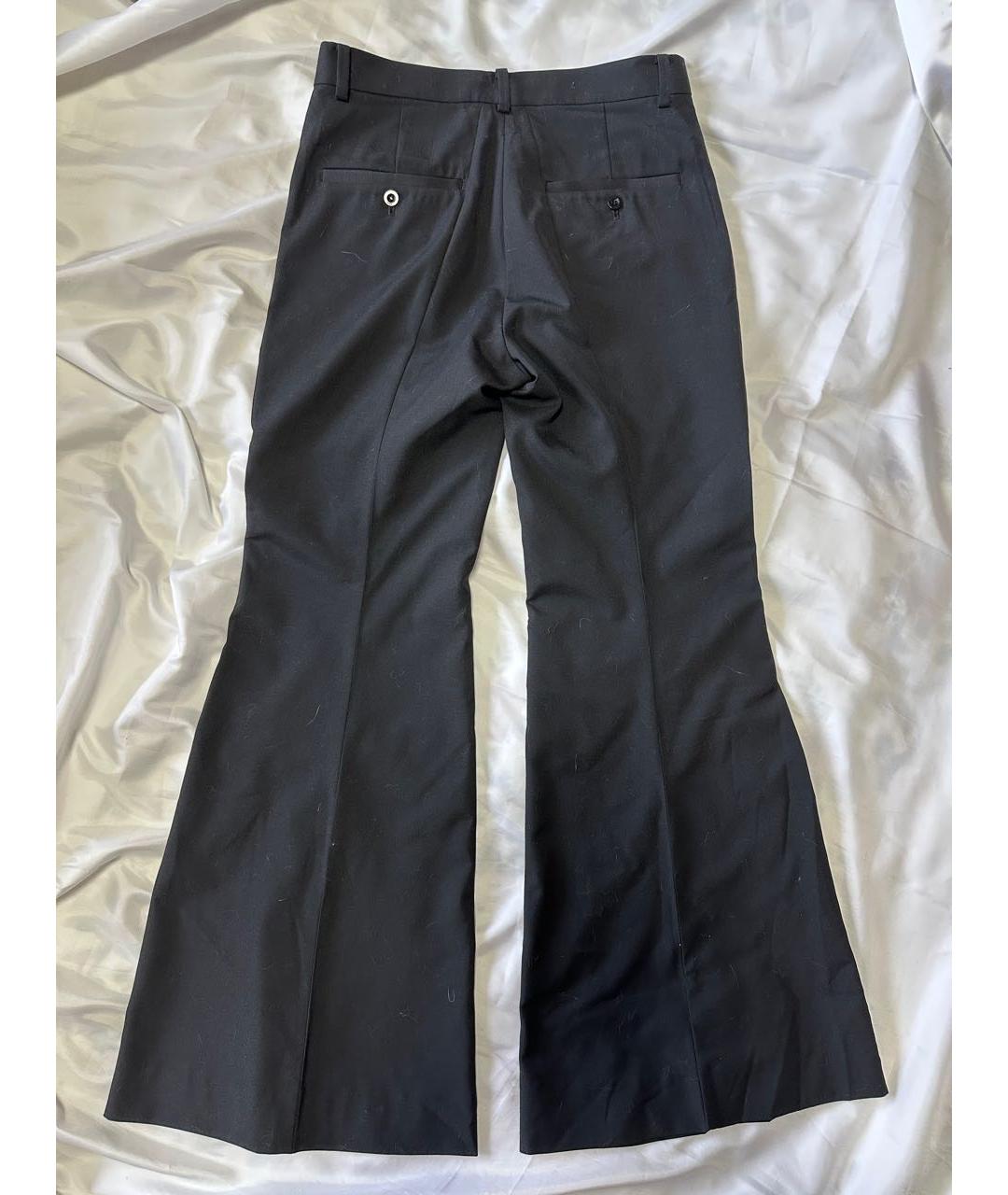 SACAI Черные шерстяные брюки широкие, фото 2