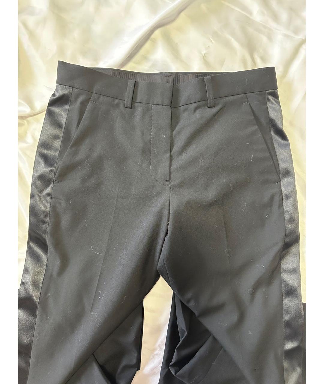 SACAI Черные шерстяные брюки широкие, фото 4