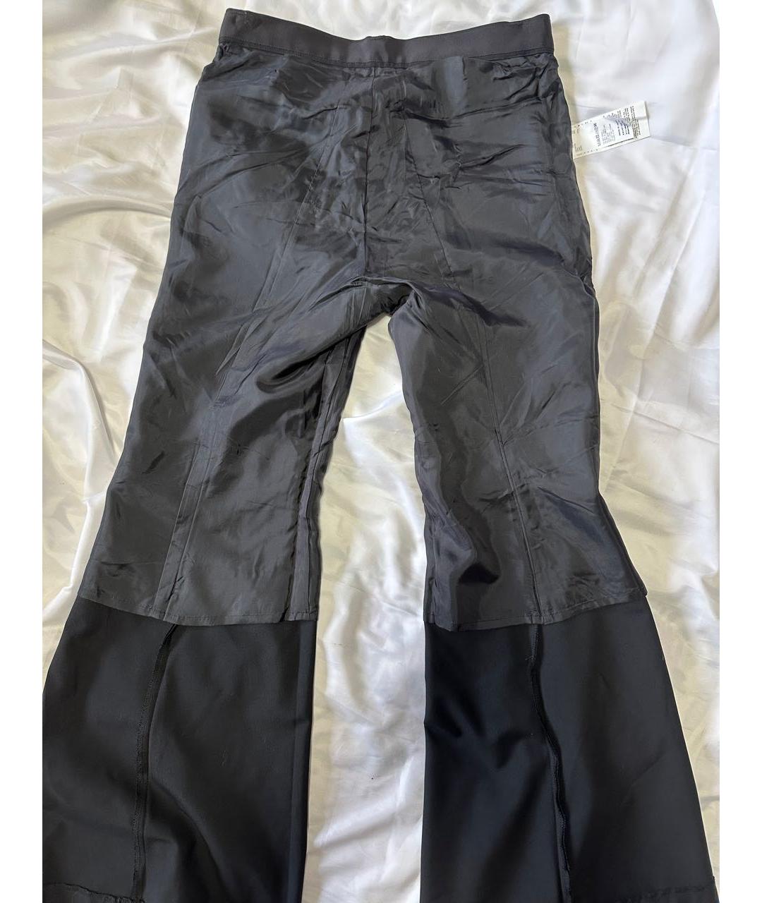 SACAI Черные шерстяные брюки широкие, фото 5