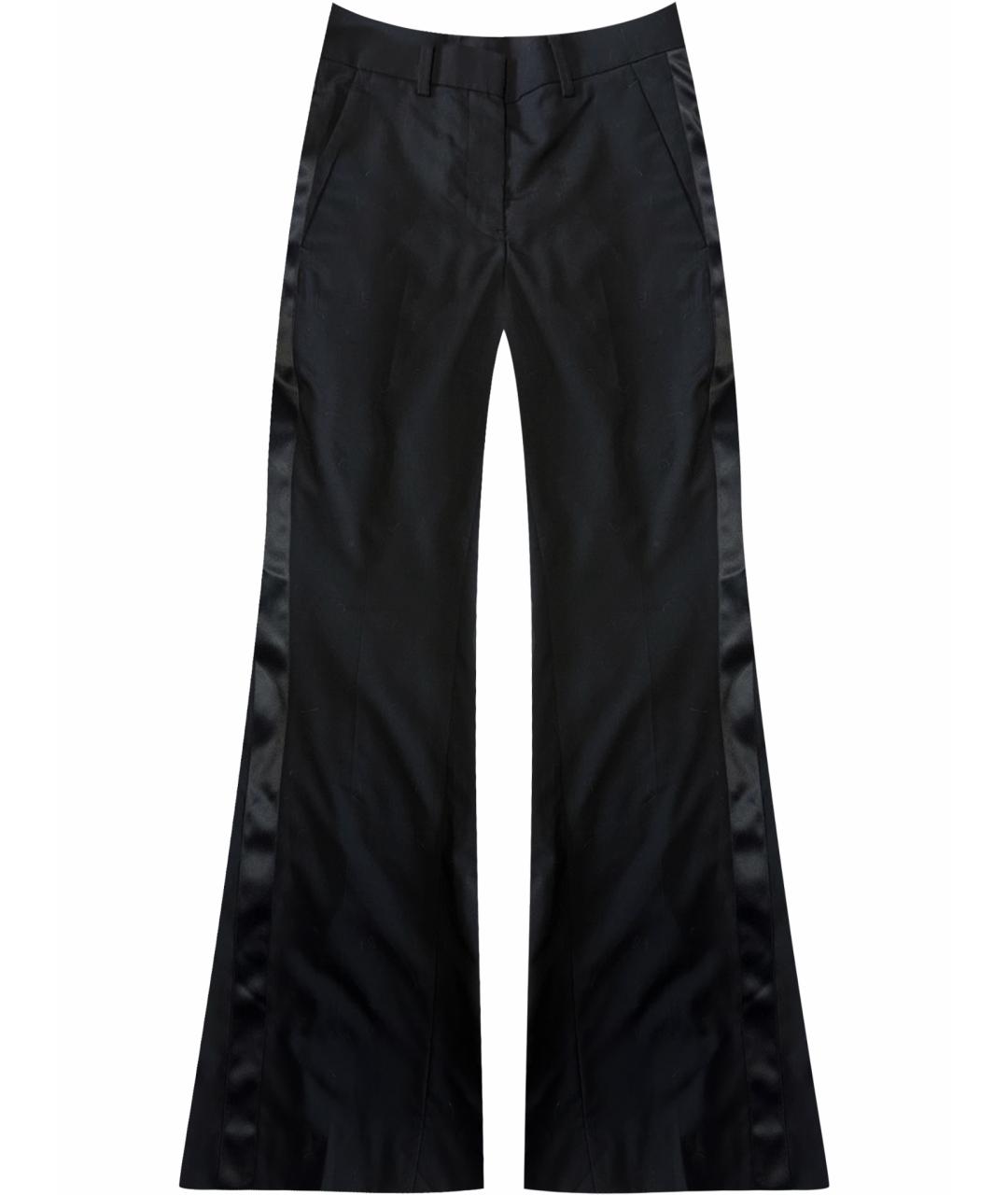 SACAI Черные шерстяные брюки широкие, фото 1