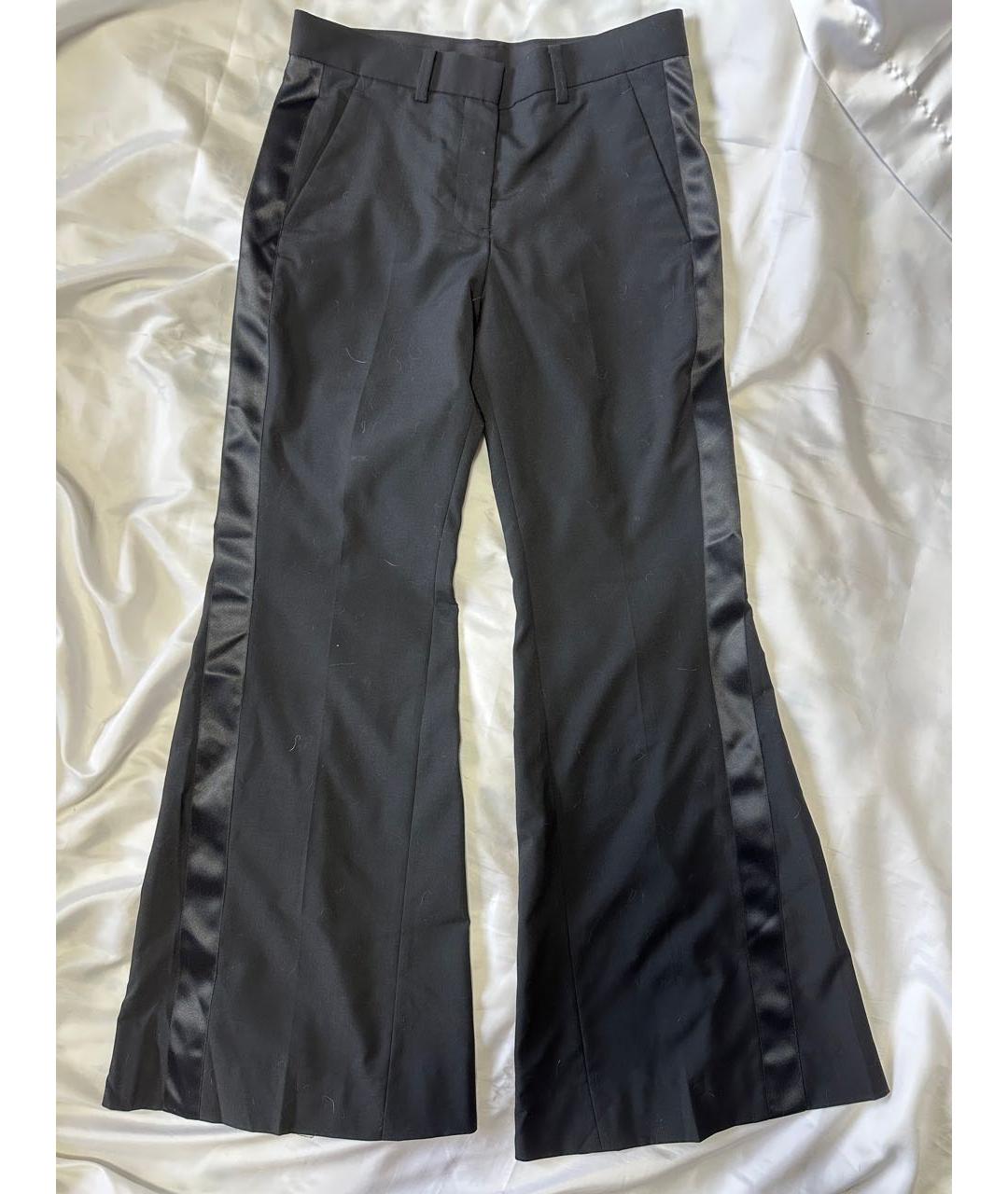 SACAI Черные шерстяные брюки широкие, фото 9