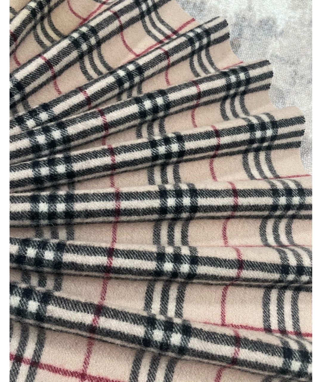 BURBERRY Бежевый шерстяной шарф, фото 4