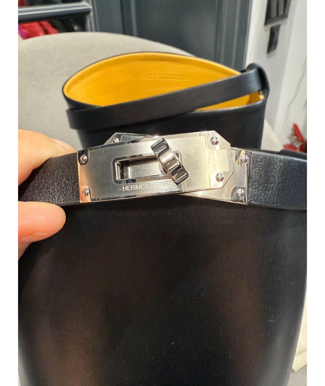 HERMES Черные кожаные сапоги, фото 5