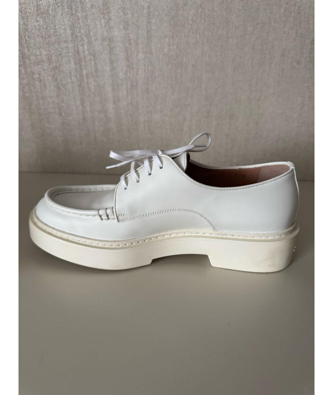 SANTONI Белые кожаные брогги и оксфорды, фото 6