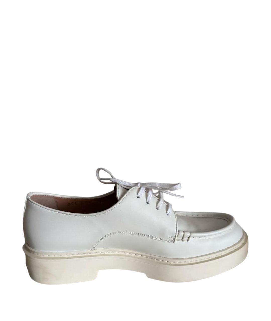 SANTONI Белые кожаные брогги и оксфорды, фото 1