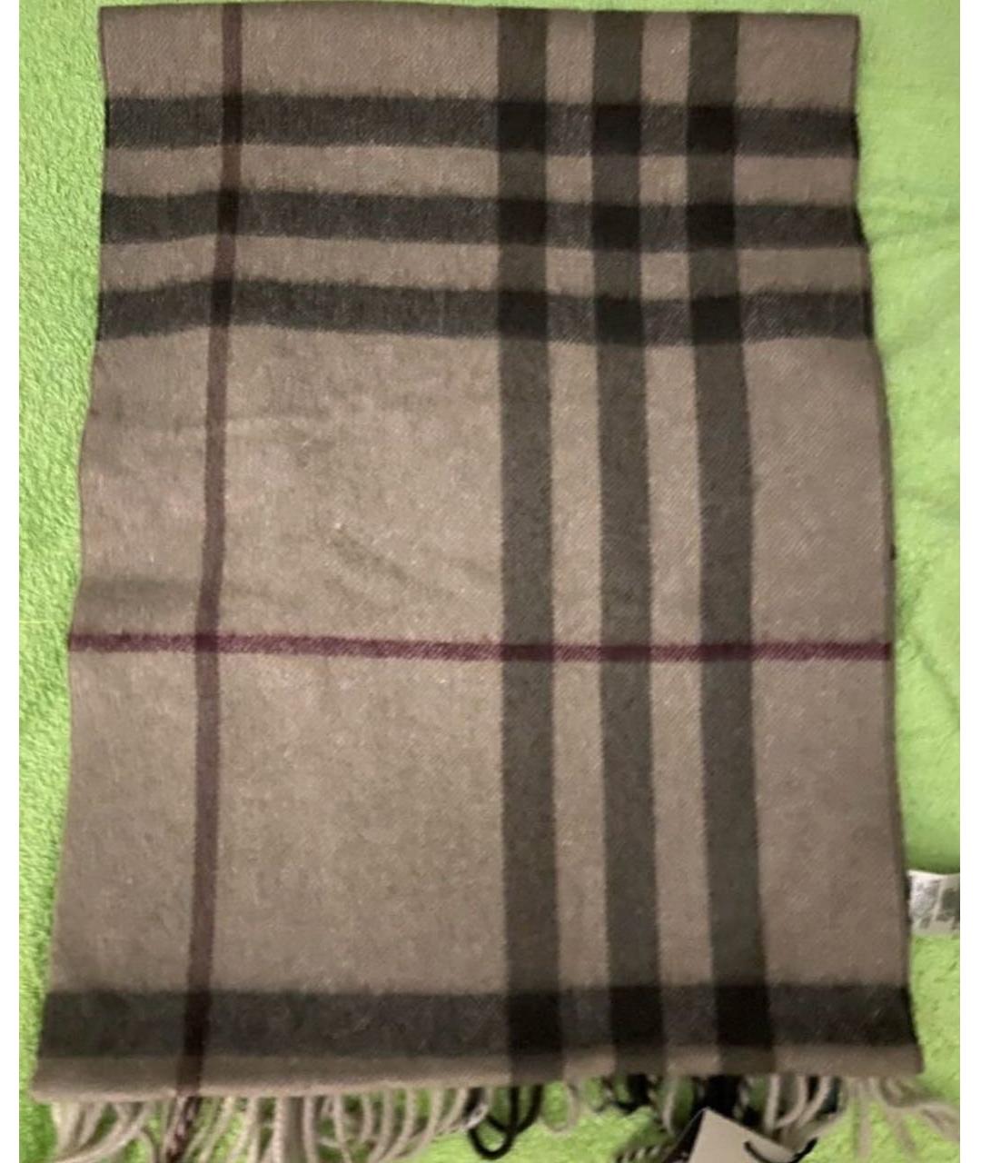 BURBERRY Бежевый кашемировый шарф, фото 3