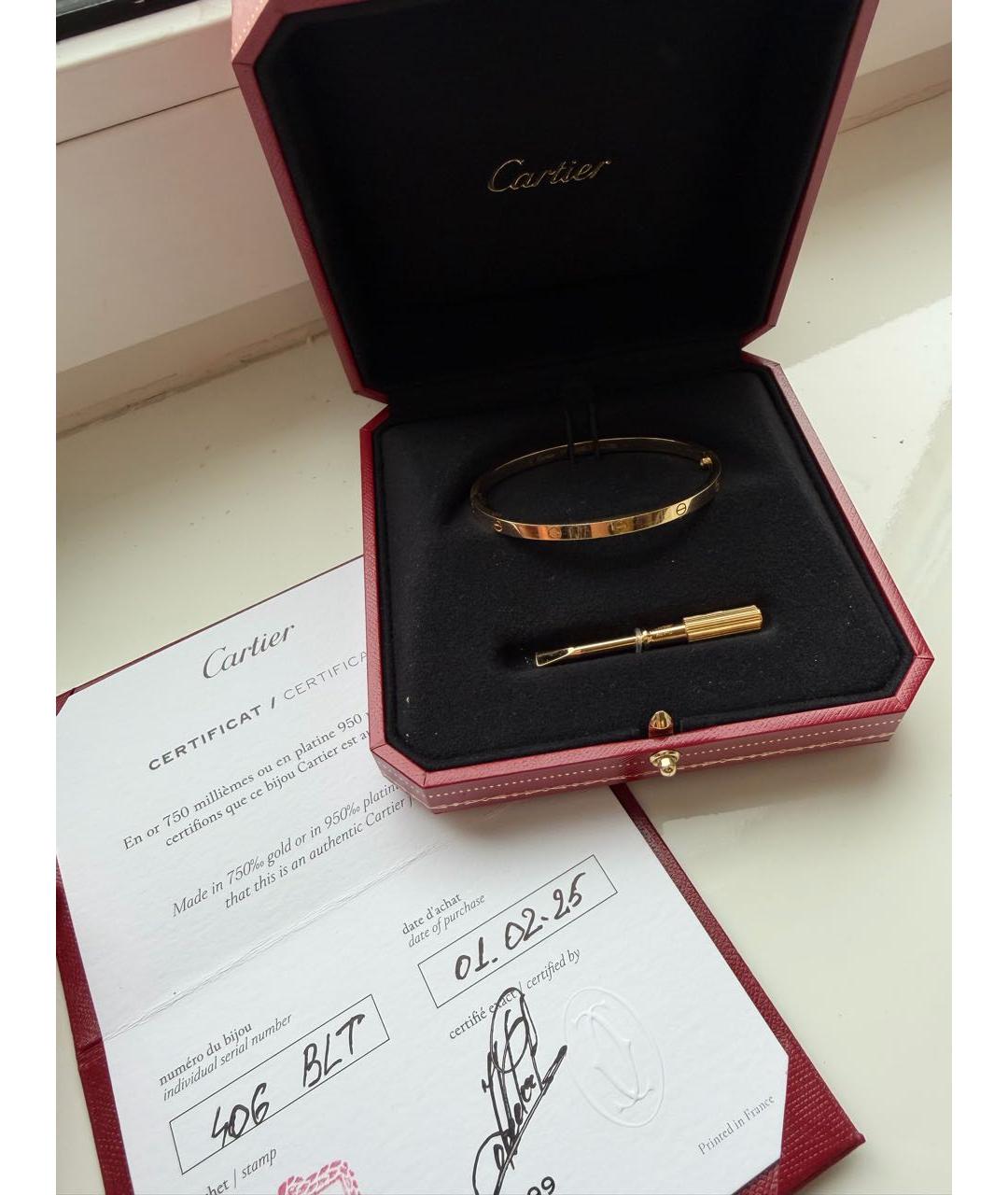 CARTIER Золотой браслет из желтого золота, фото 2