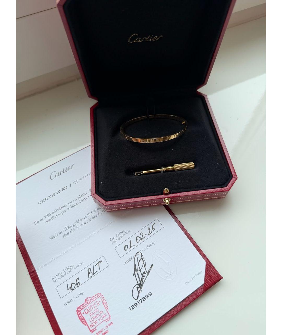 CARTIER Золотой браслет из желтого золота, фото 4