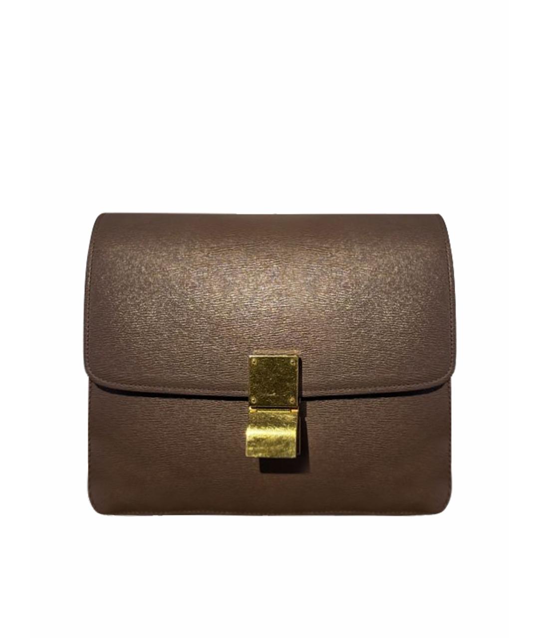 CELINE Бежевая кожаная сумка через плечо, фото 1