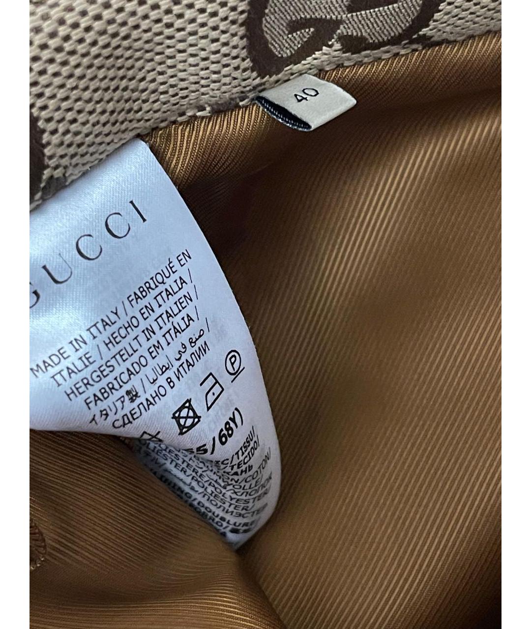 GUCCI Коричневая хлопковая юбка миди, фото 6