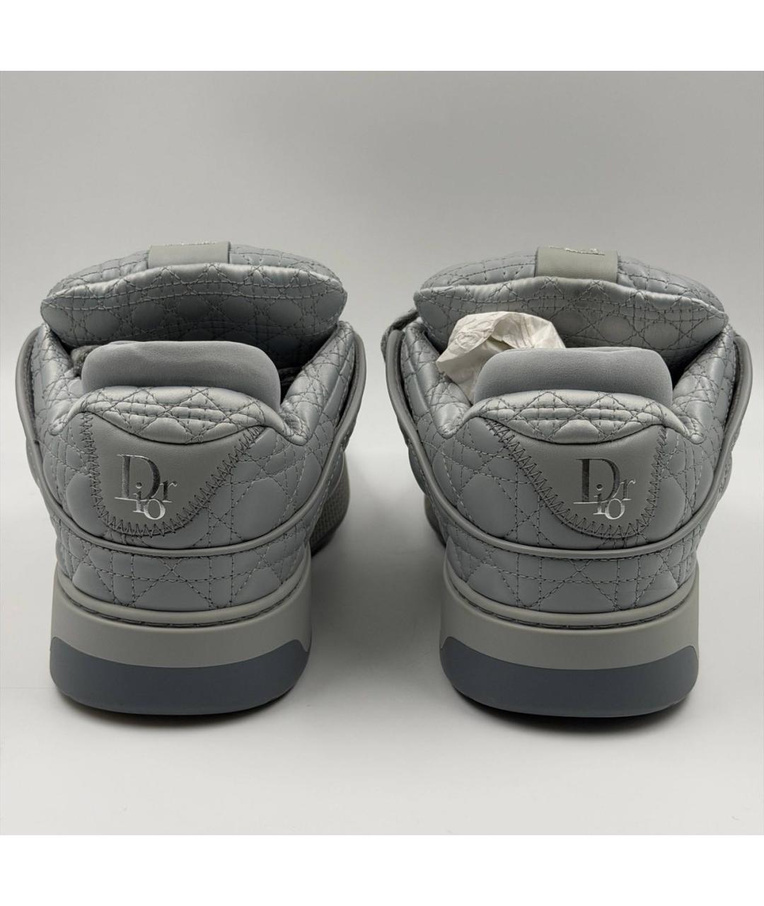 CHRISTIAN DIOR Серые кожаные низкие кроссовки / кеды, фото 5
