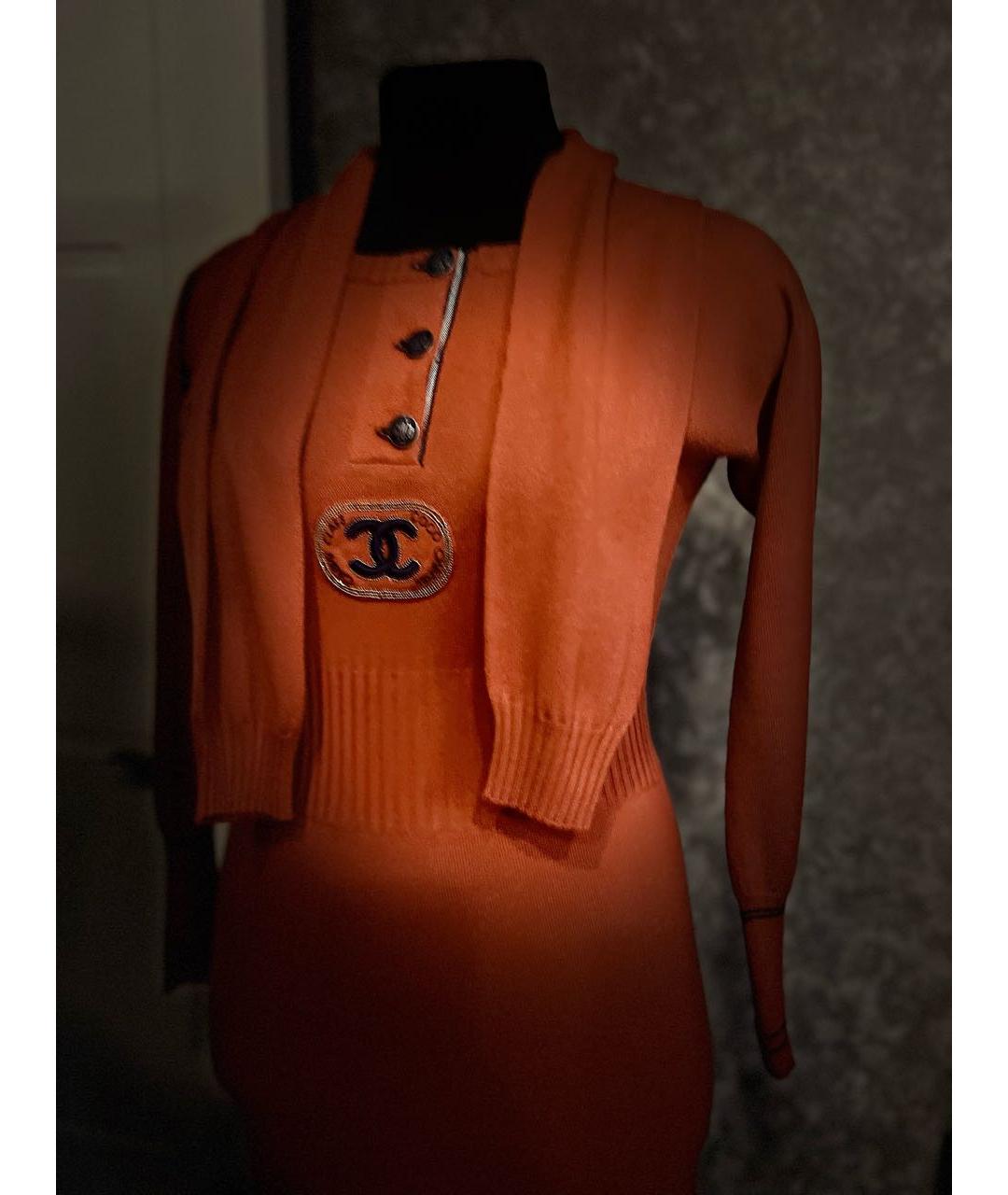 CHANEL Мульти кашемировое повседневное платье, фото 4