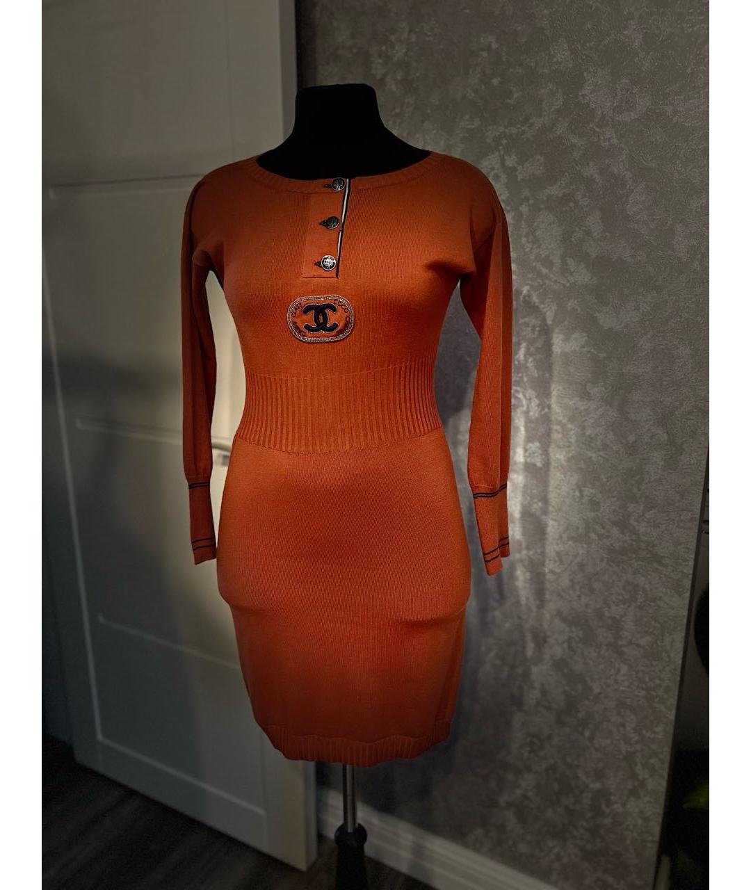CHANEL Мульти кашемировое повседневное платье, фото 6