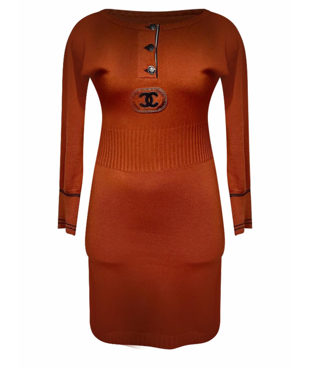 CHANEL Мульти кашемировое повседневное платье, фото 1