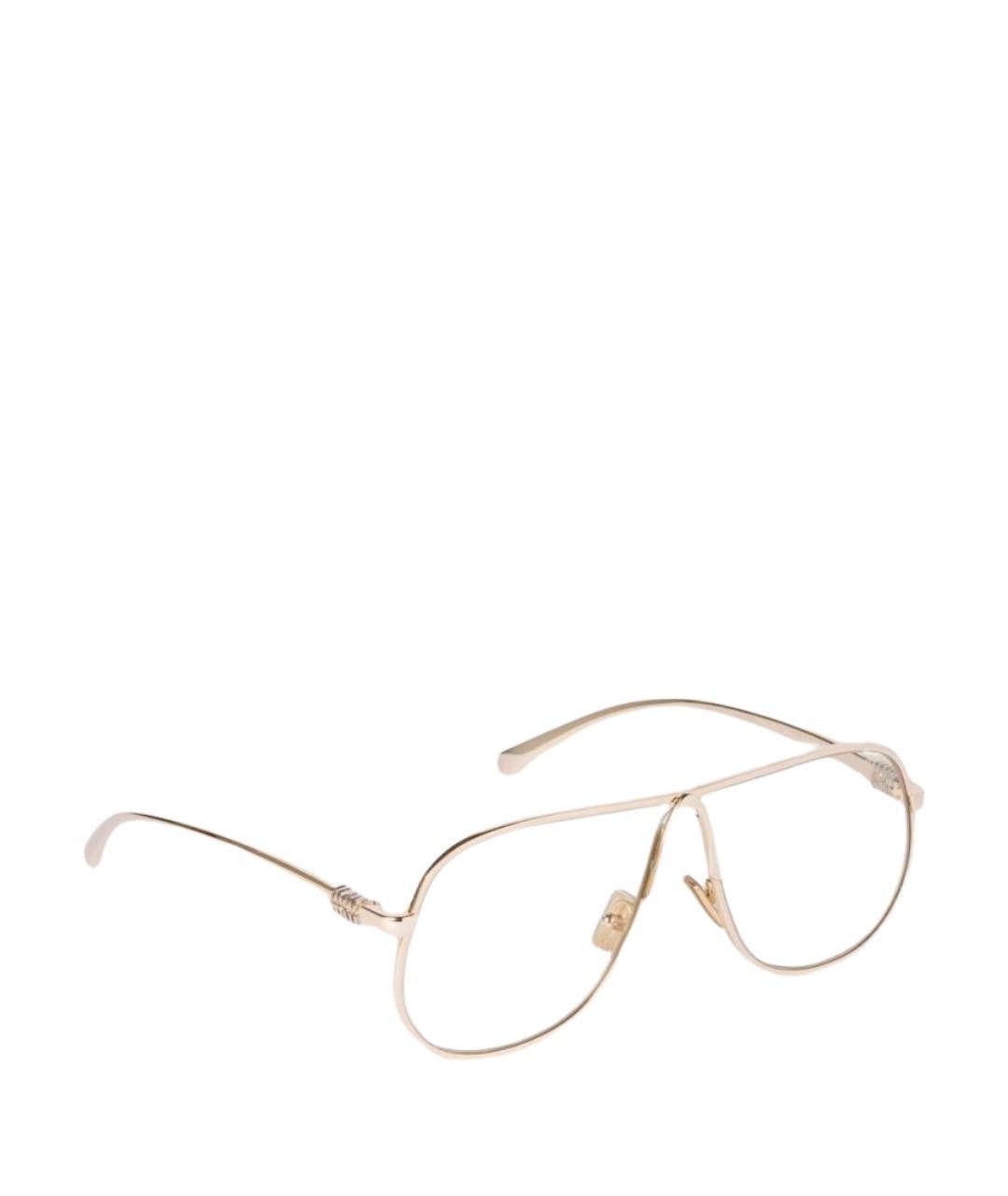 MIU MIU Золотые металлические солнцезащитные очки, фото 1