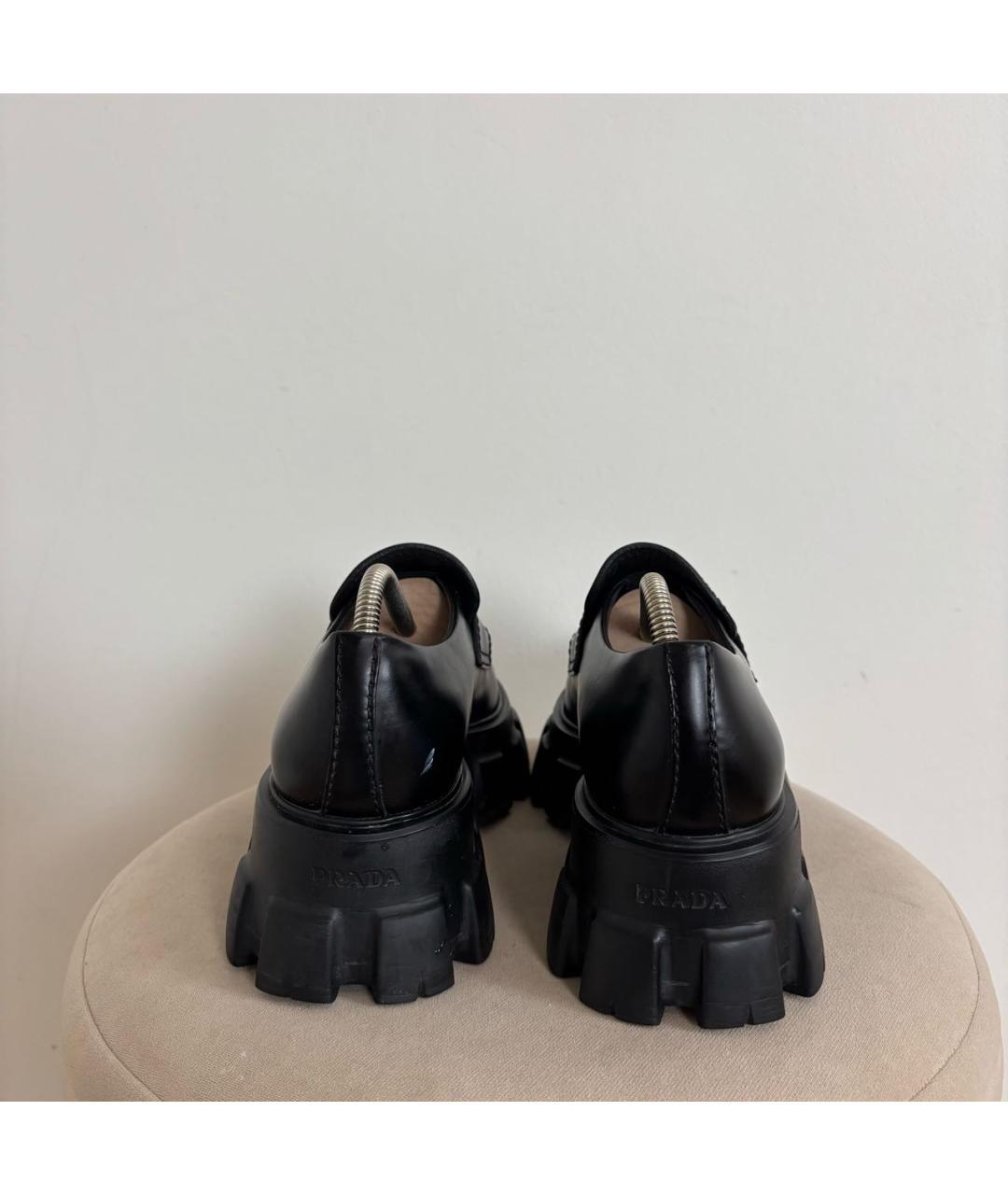 PRADA Черные кожаные лоферы, фото 5