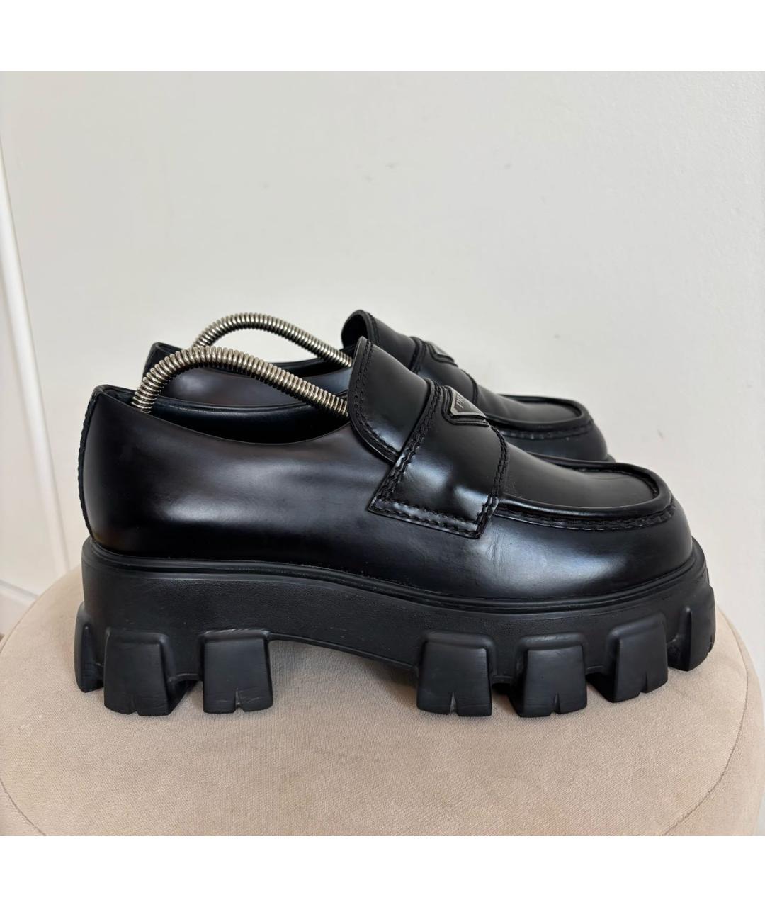 PRADA Черные кожаные лоферы, фото 9