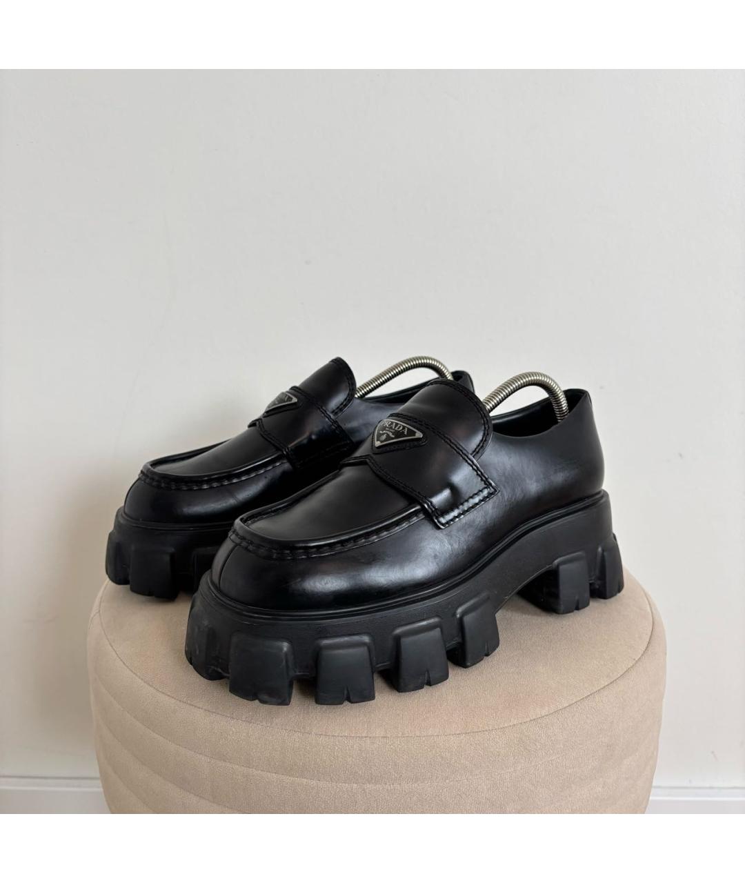 PRADA Черные кожаные лоферы, фото 6