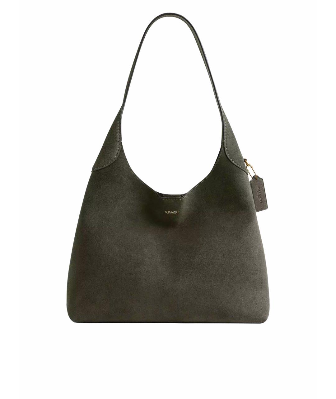 COACH Хаки замшевая сумка тоут, фото 1