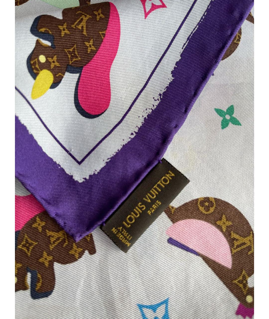 LOUIS VUITTON Мульти шелковый платок, фото 3