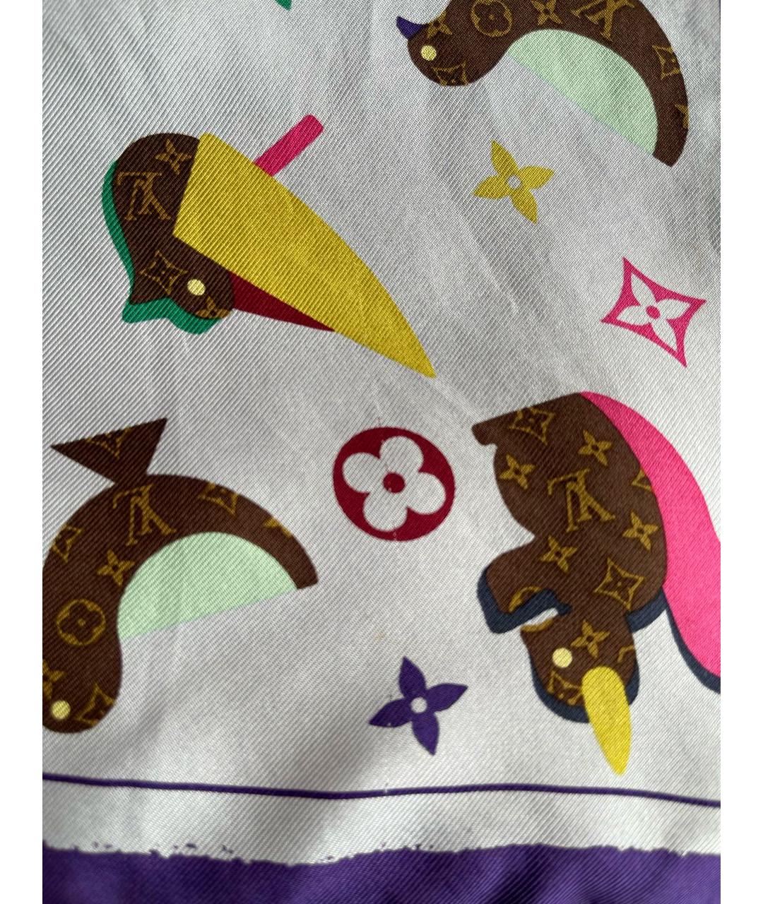 LOUIS VUITTON Мульти шелковый платок, фото 7