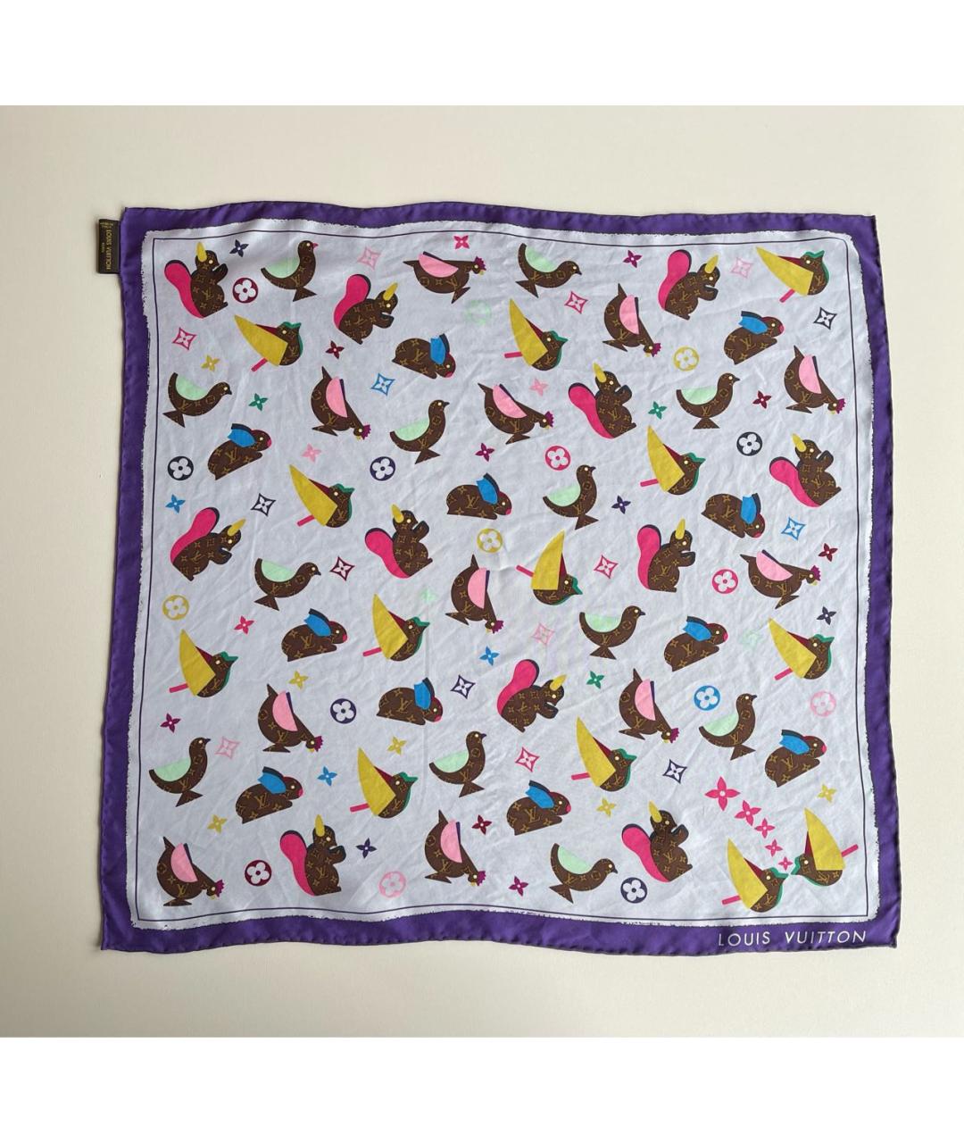 LOUIS VUITTON Мульти шелковый платок, фото 8