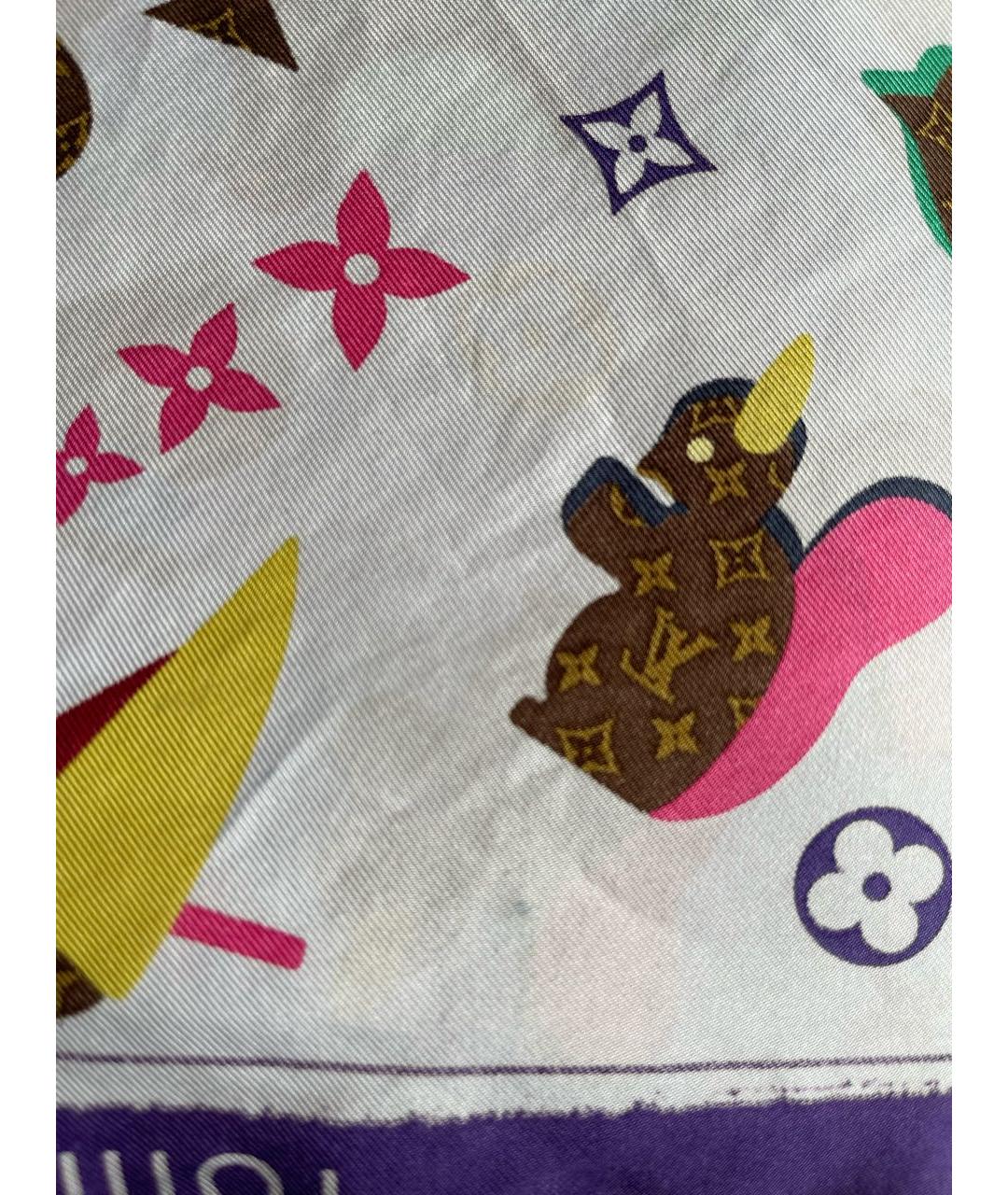 LOUIS VUITTON Мульти шелковый платок, фото 6