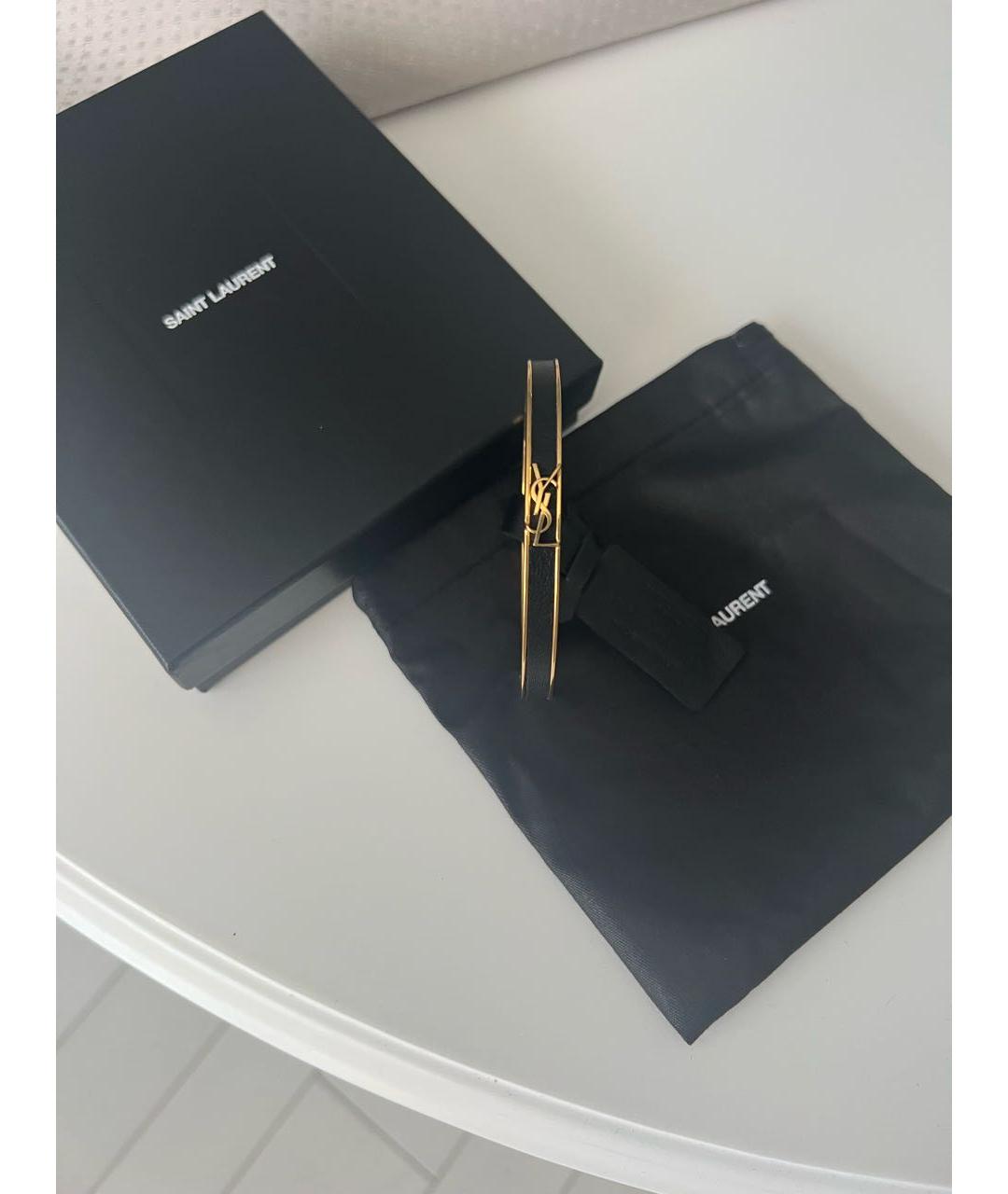 SAINT LAURENT Золотой латунный браслет, фото 5