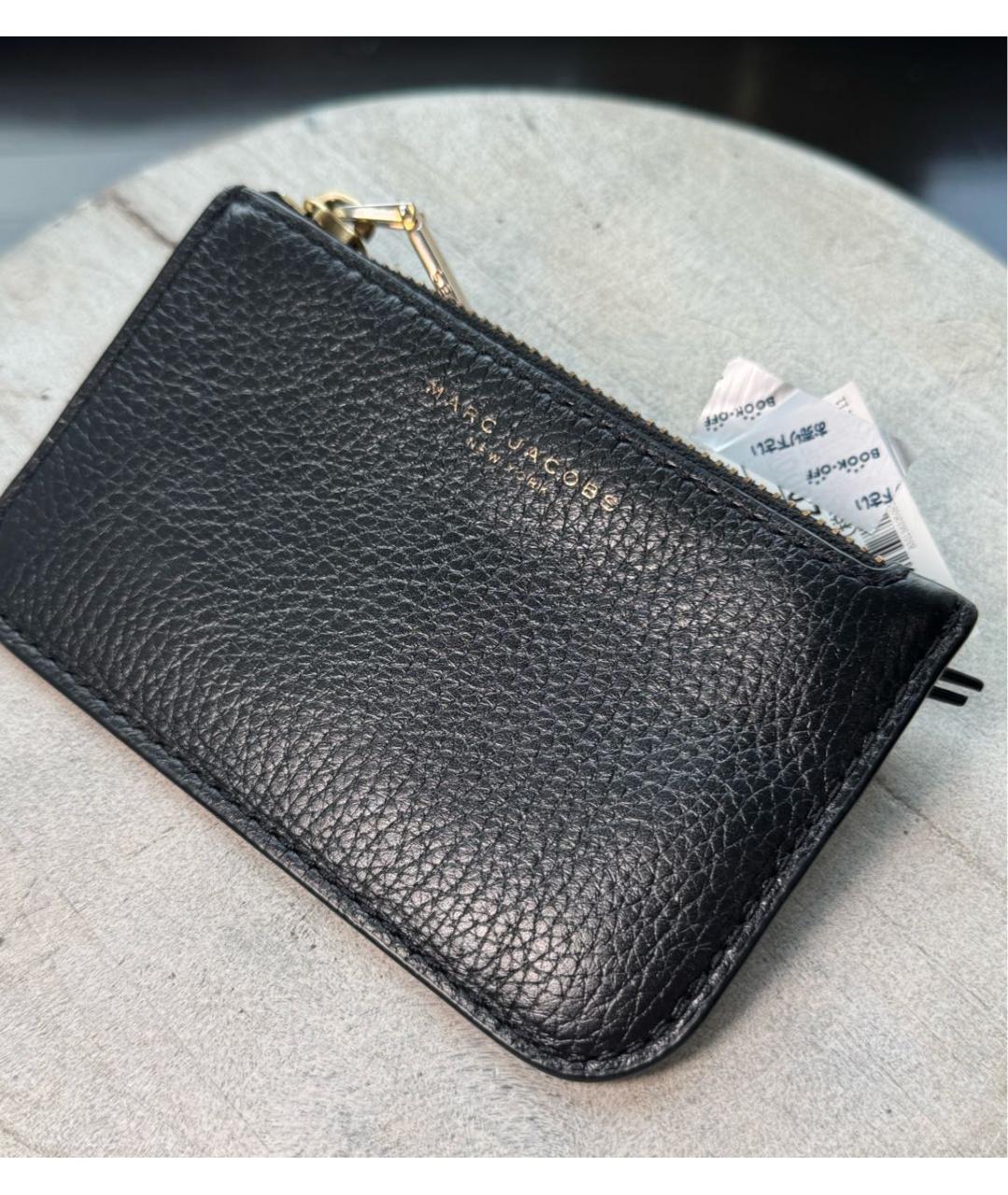 MARC JACOBS Черный кожаный кошелек, фото 2