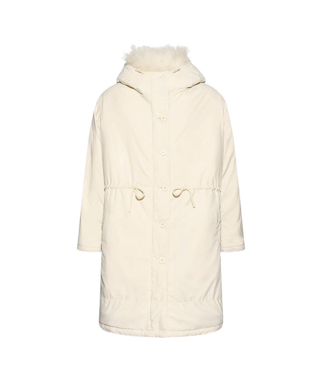 YVES SALOMON Бежевый полиамидовый пуховик, фото 1