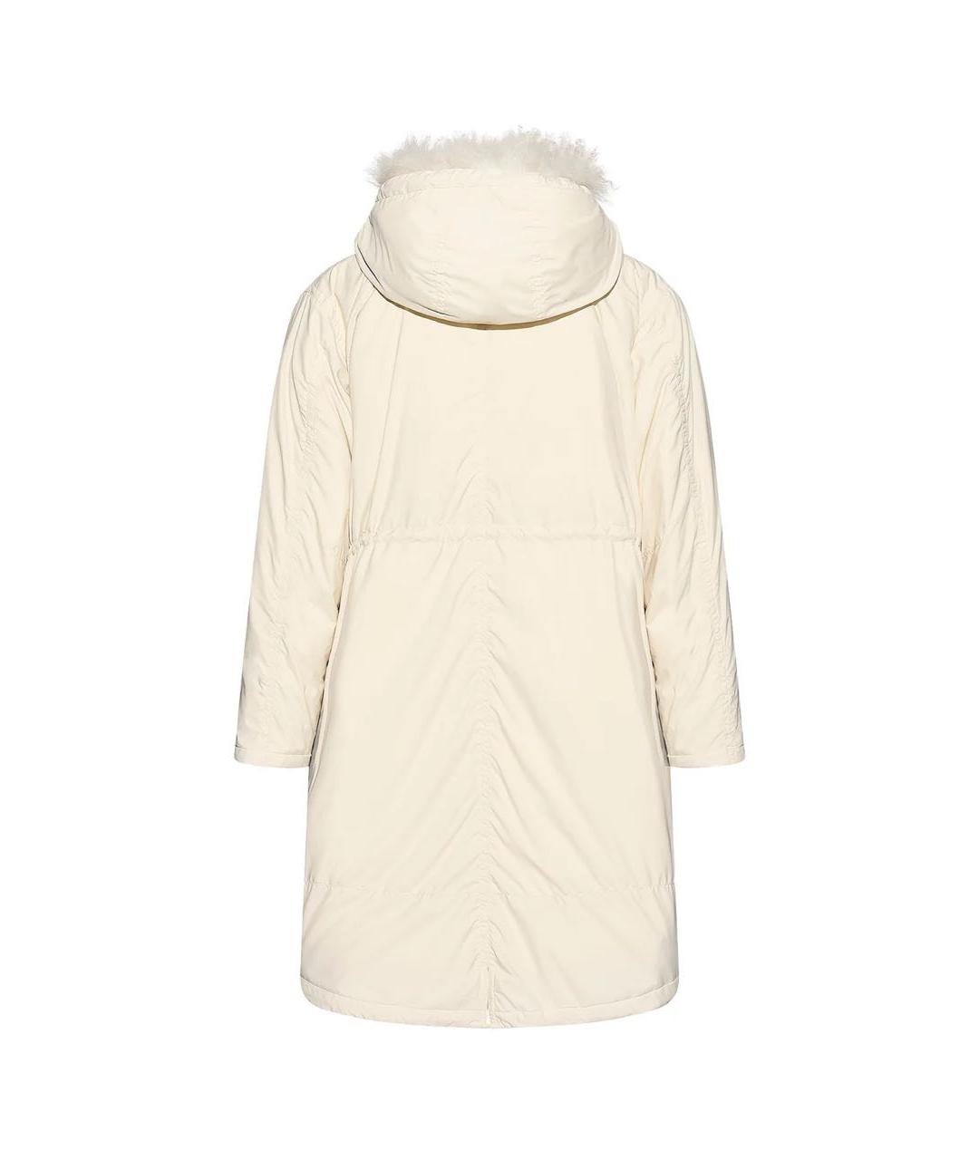 YVES SALOMON Бежевый полиамидовый пуховик, фото 2