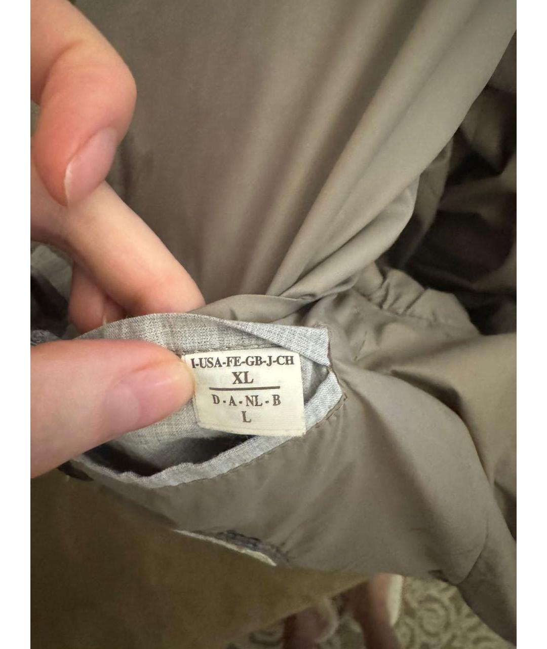 BRUNELLO CUCINELLI Серый шерстяной пуховик, фото 3