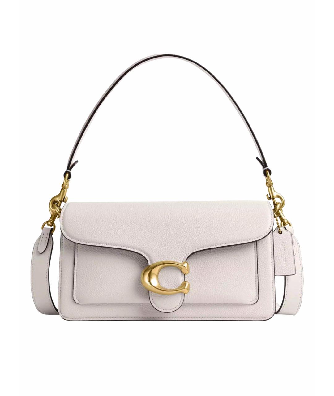 COACH Белая кожаная сумка через плечо, фото 1