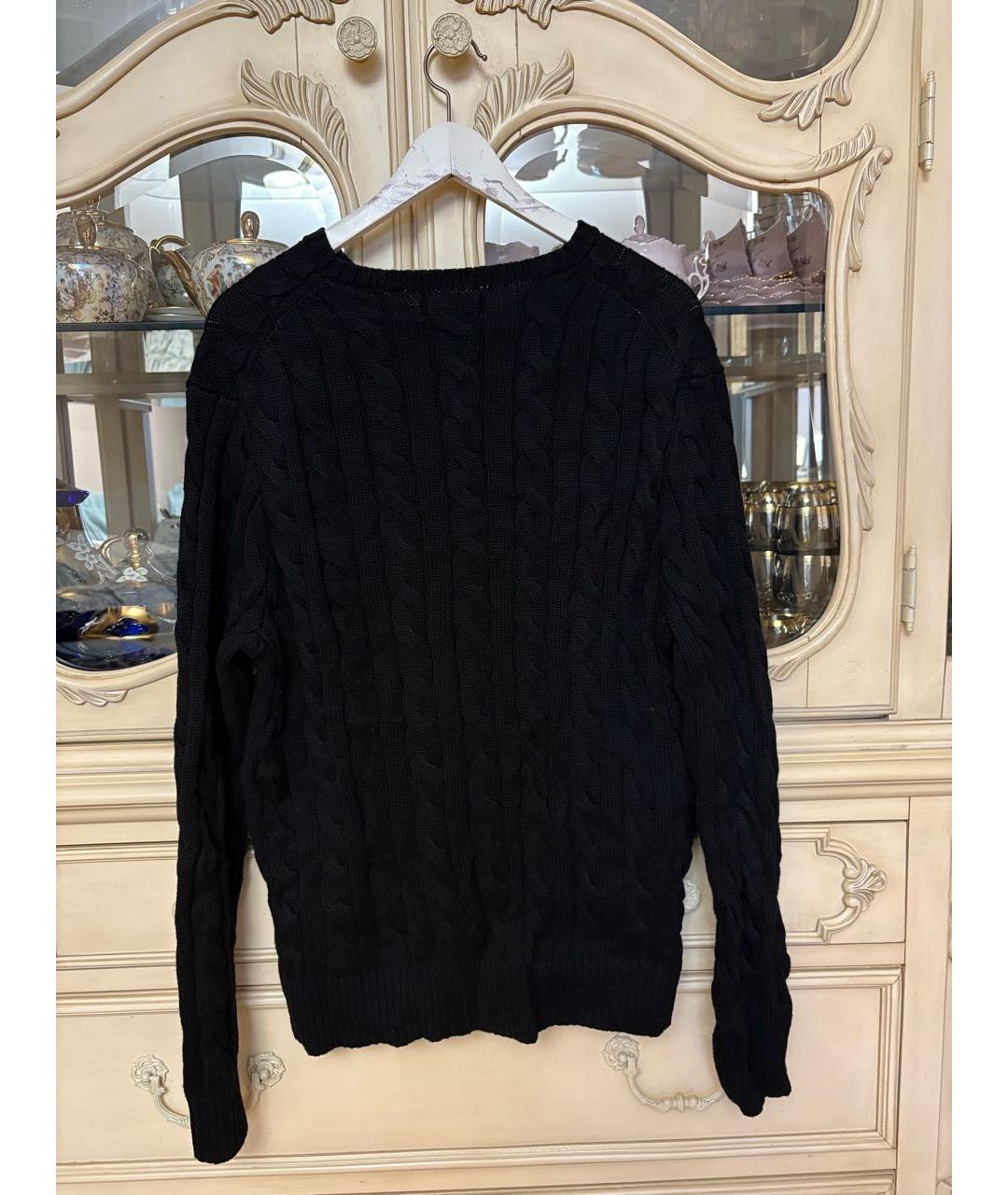 POLO RALPH LAUREN Черный хлопковый джемпер / свитер, фото 2