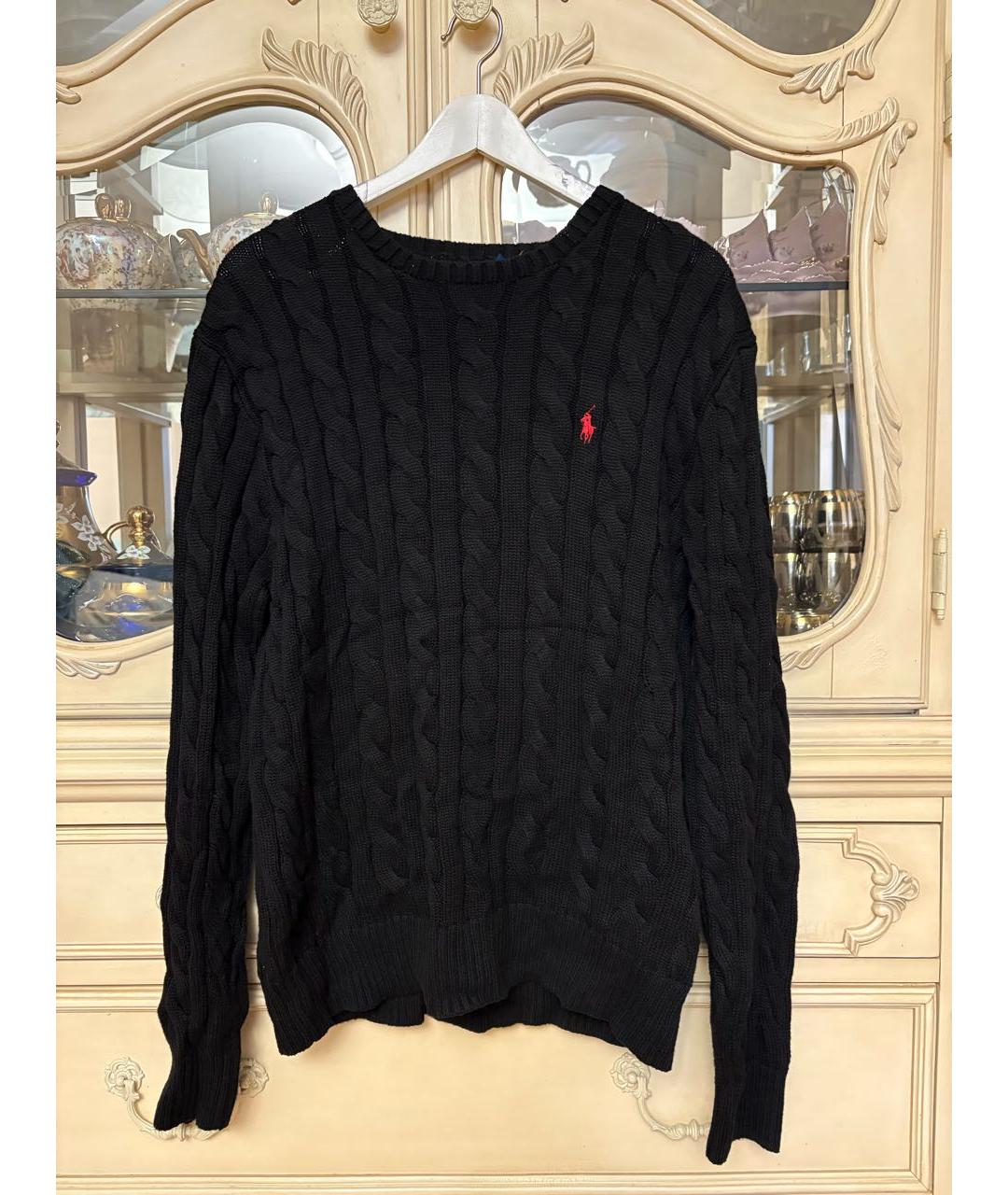 POLO RALPH LAUREN Черный хлопковый джемпер / свитер, фото 5