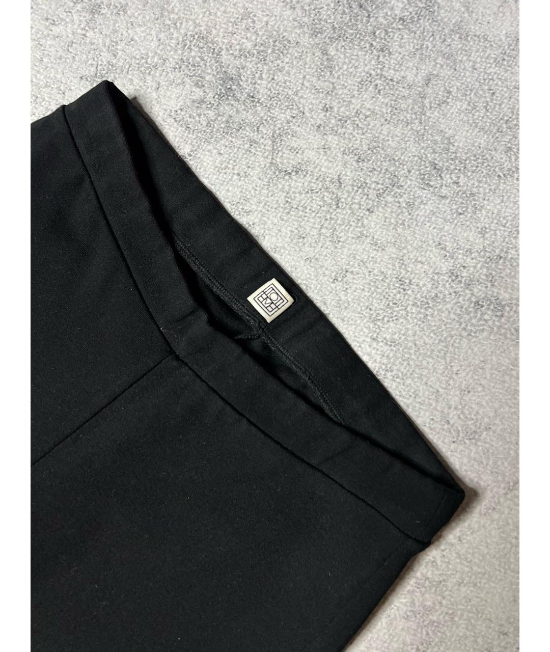 TOTEME Черные вискозные леггинсы и велосипедки, фото 7