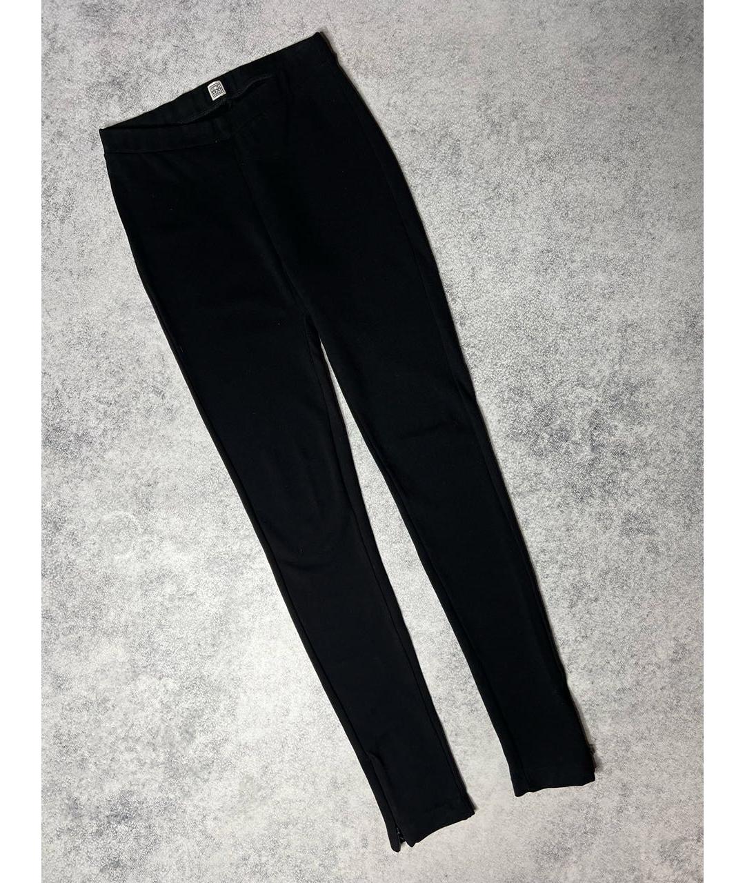 TOTEME Черные вискозные леггинсы и велосипедки, фото 9