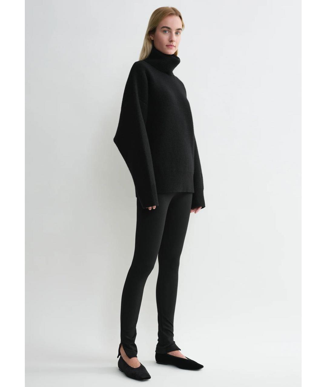 TOTEME Черные вискозные леггинсы и велосипедки, фото 2