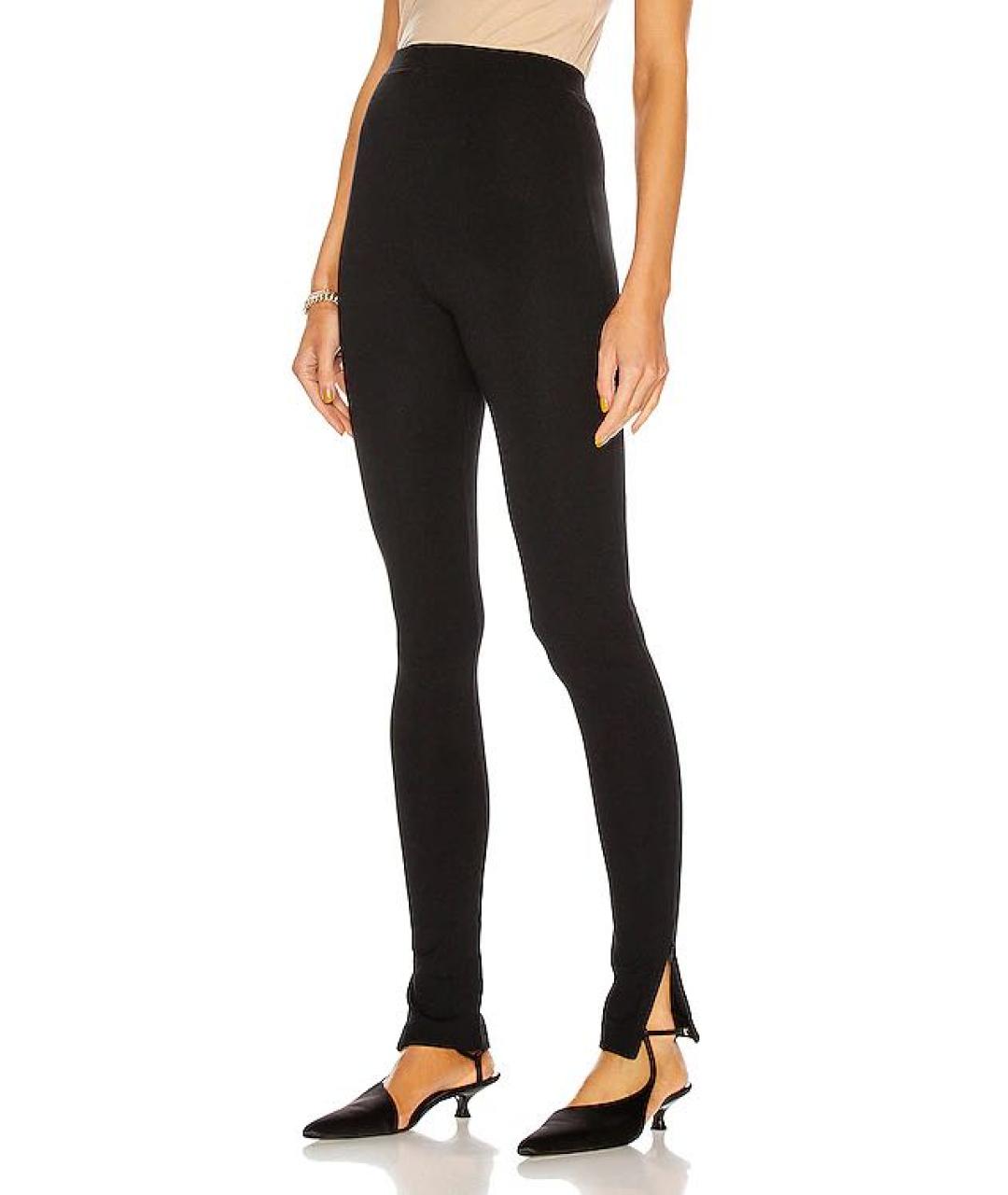 TOTEME Черные вискозные леггинсы и велосипедки, фото 4