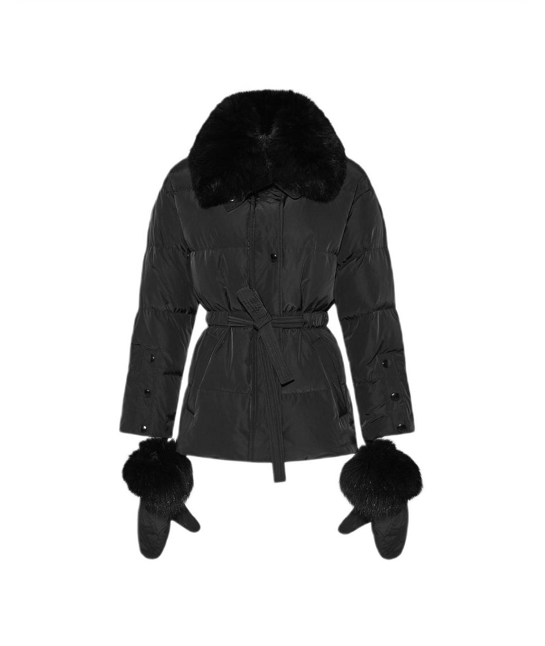 YVES SALOMON Черный полиамидовый пуховик, фото 2