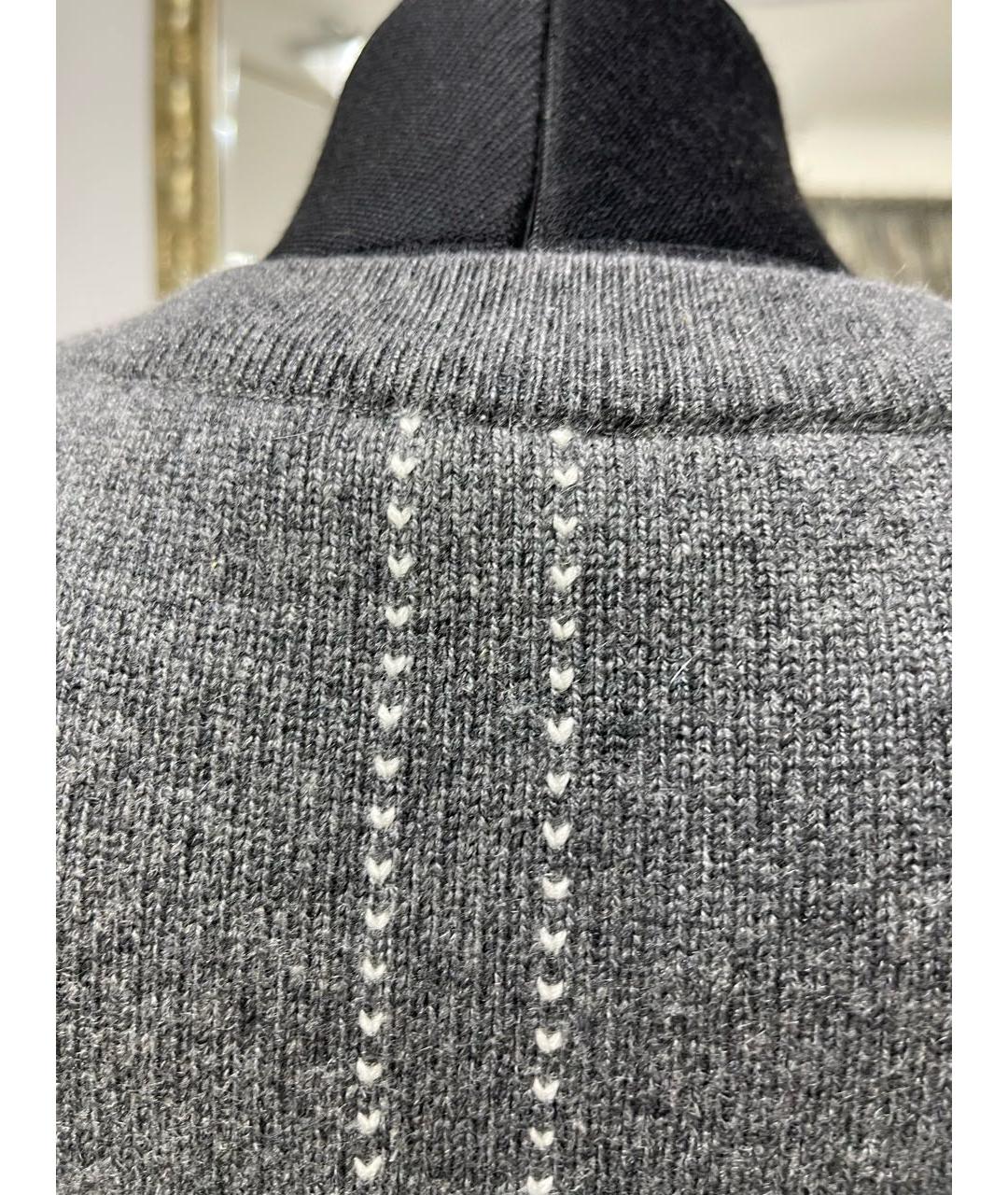 CHANEL Серое кашемировое повседневное платье, фото 8