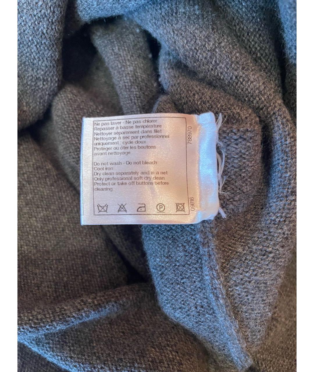 CHANEL Серое кашемировое повседневное платье, фото 5