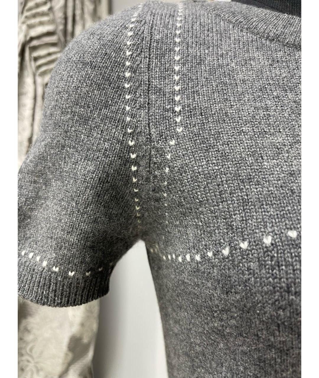 CHANEL Серое кашемировое повседневное платье, фото 7