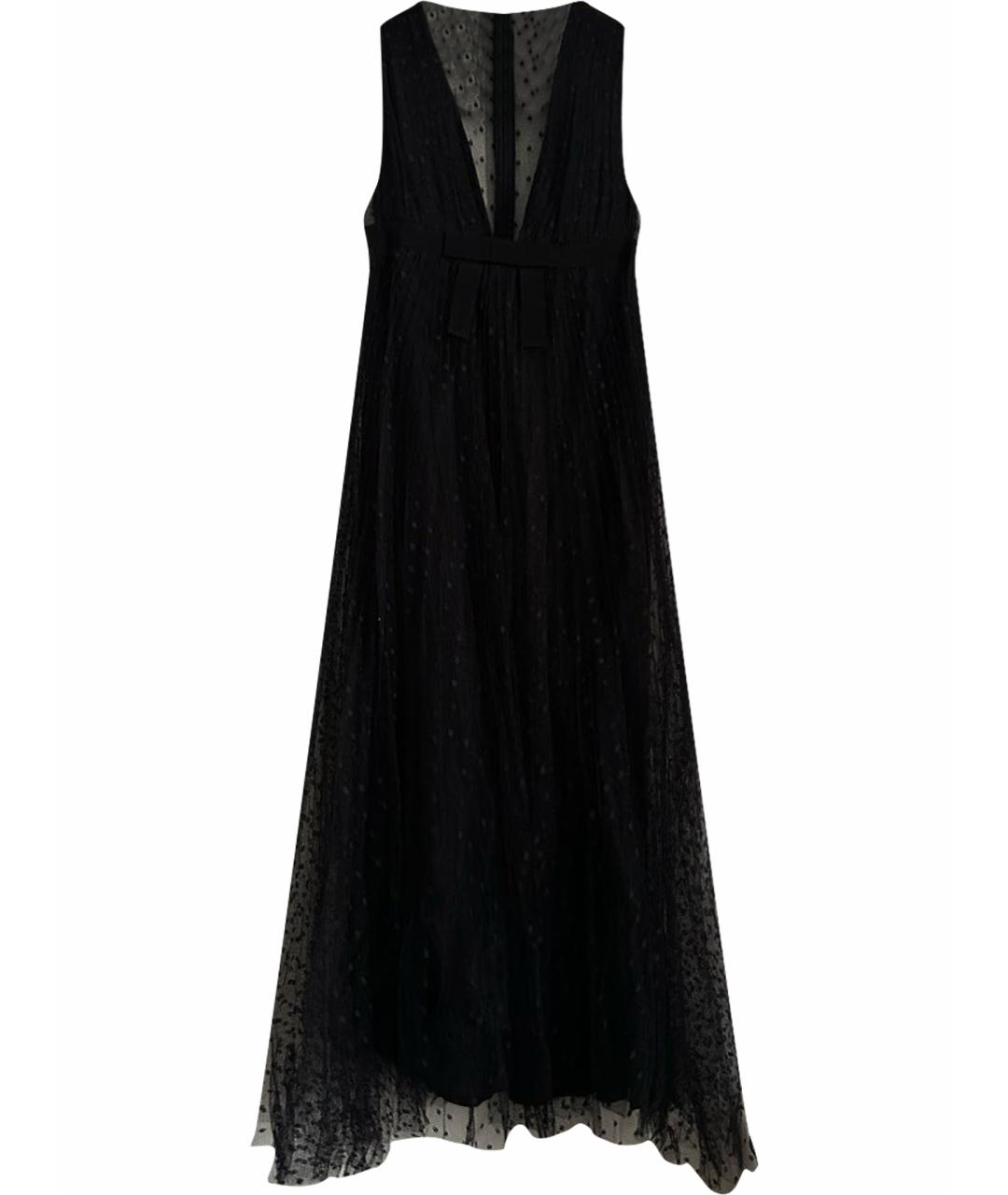 RED VALENTINO Черное полиэстеровое вечернее платье, фото 1