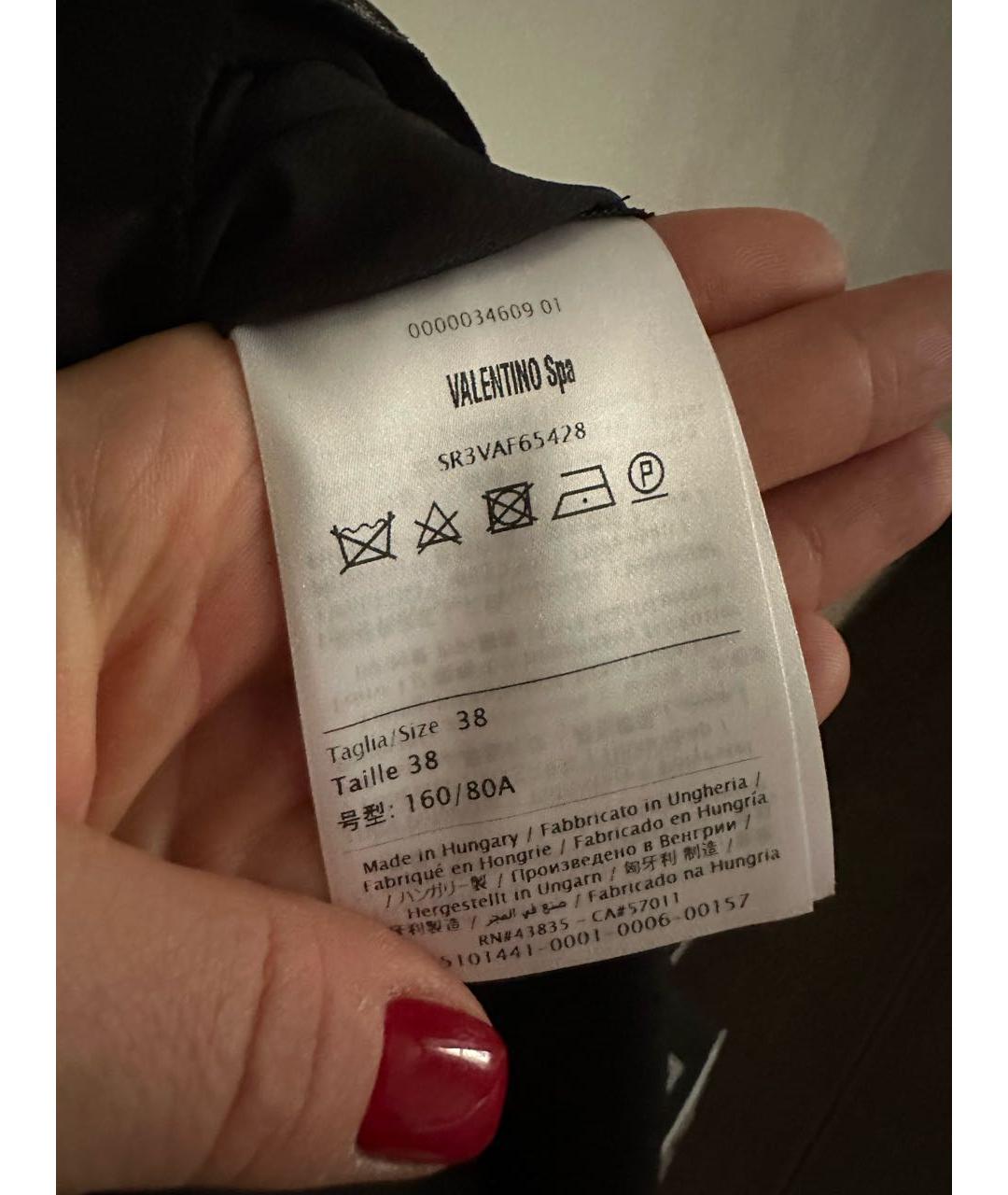 RED VALENTINO Черное полиэстеровое вечернее платье, фото 4